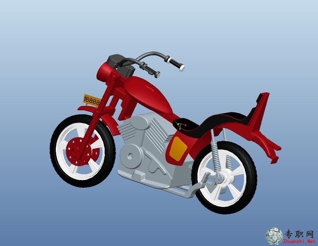 摩托車的Pro/E畫(huà)法及組裝_ProE5.0造型實(shí)例視頻下載