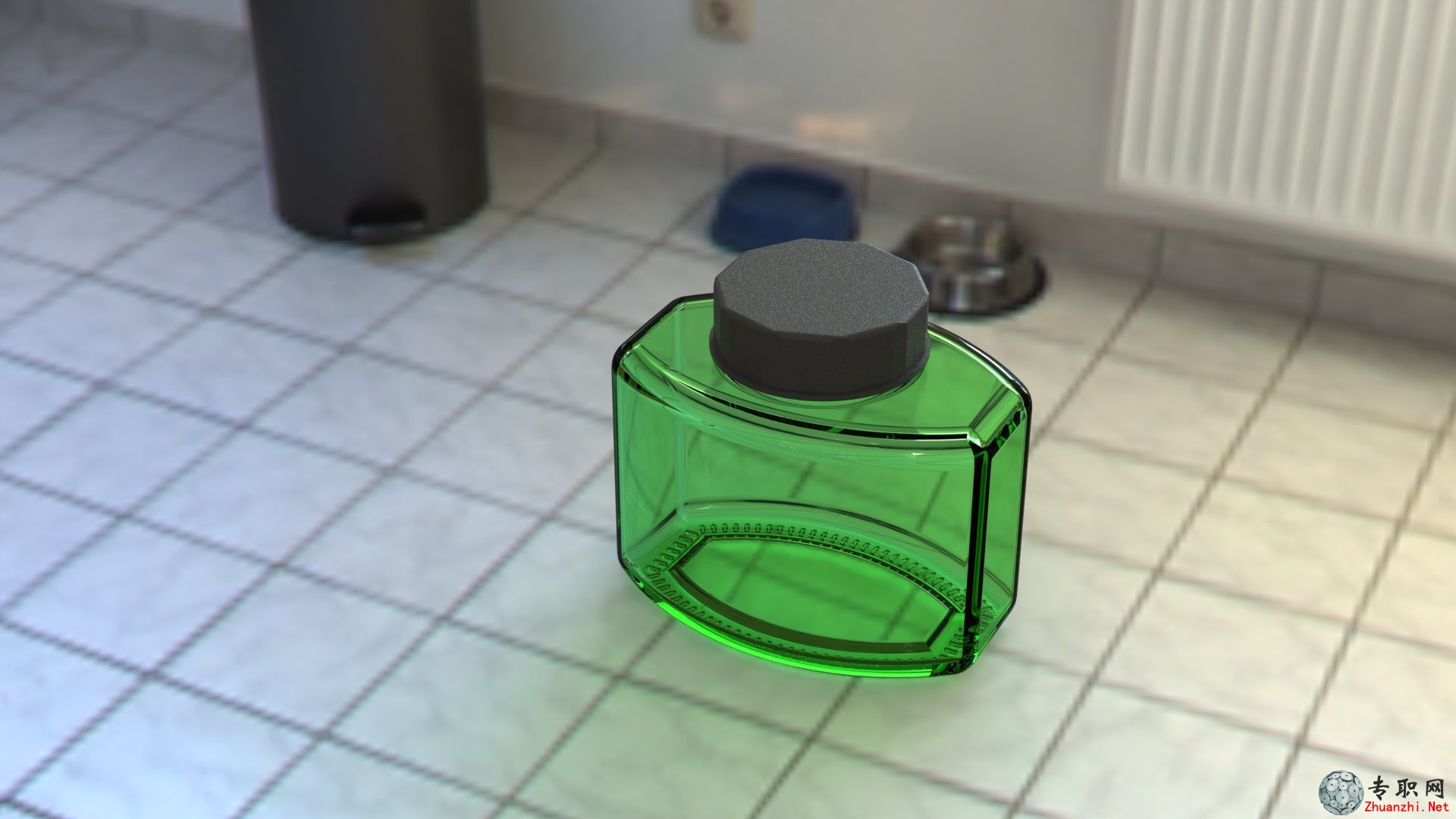 SolidWorks墨水瓶裝3D模型