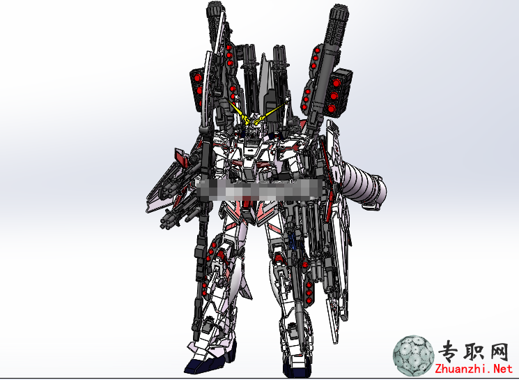 SolidWorks獨角獸高達FA 3D模型
