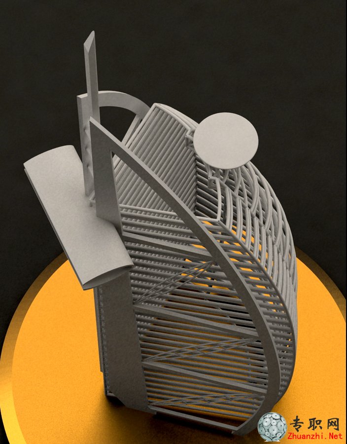 中望3D 鏤空迪拜酒店3D模型
