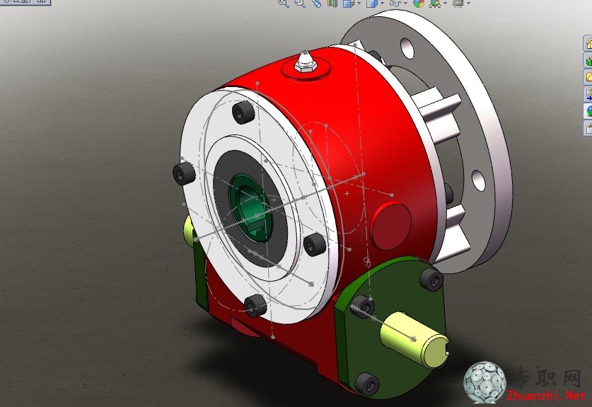 SolidWorks 蝸輪減速器3D模型