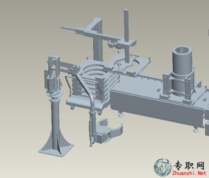 ProE PMS曳引機流水線總裝配圖3D模型