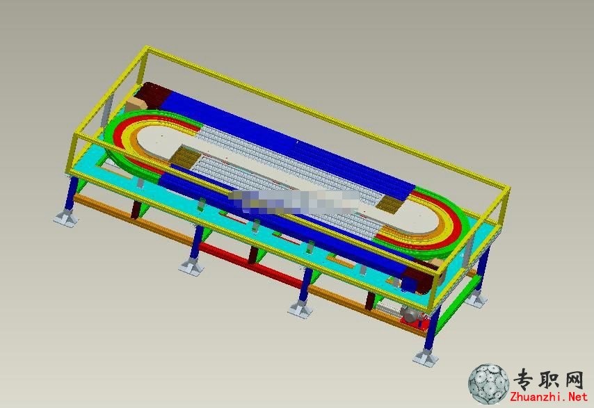 ProE U型緩沖臺3D模型