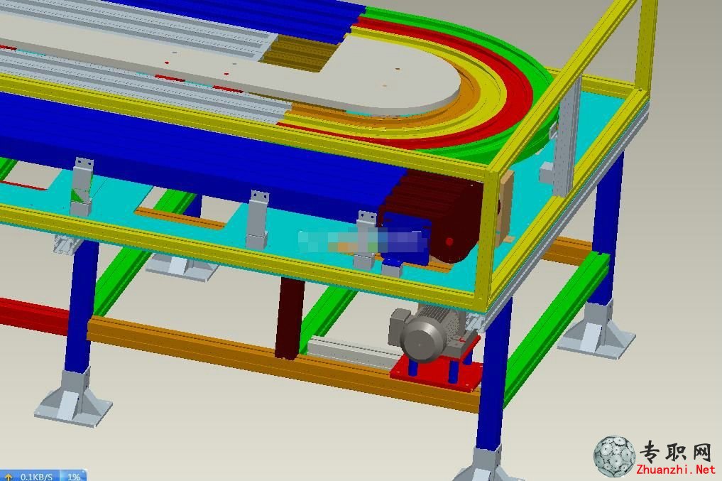 ProE U型緩沖臺3D模型