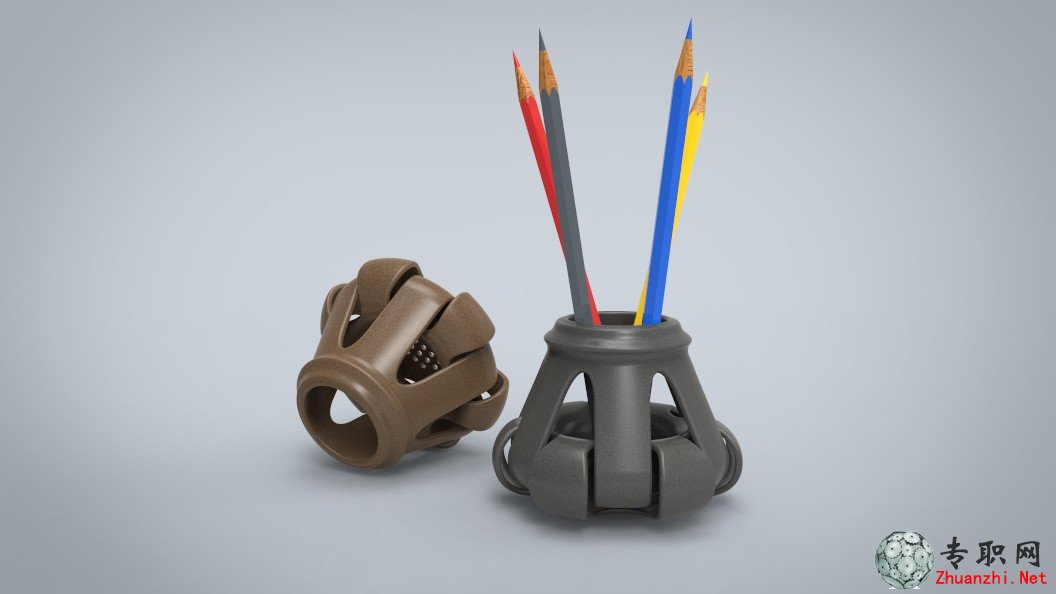 ProE 筆筒設計3D模型