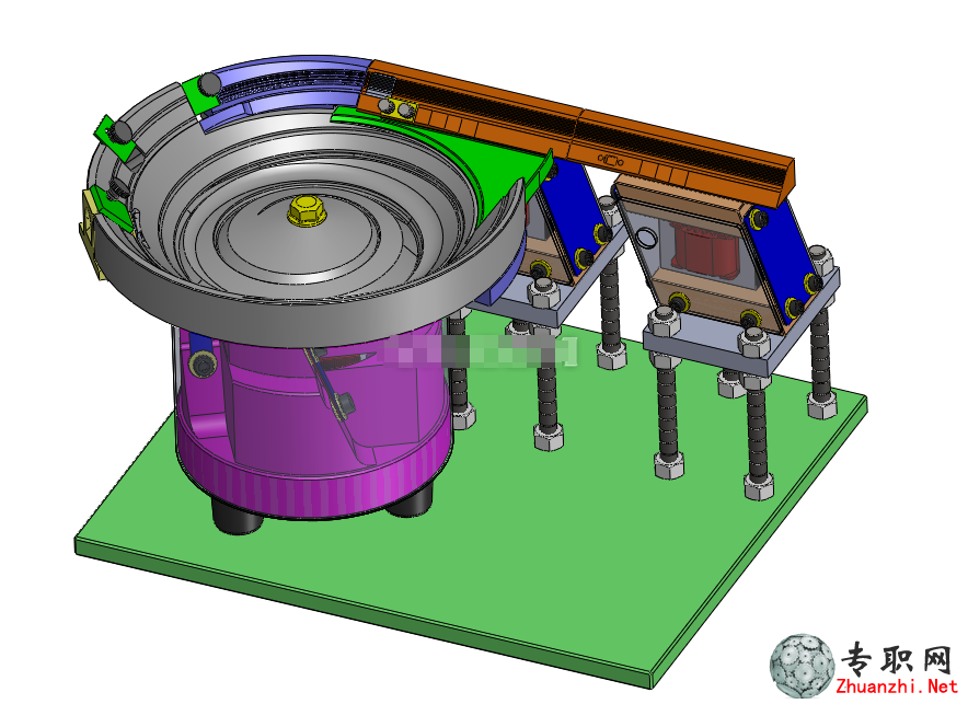 SolidWorks 精密震動送料盤3D模型