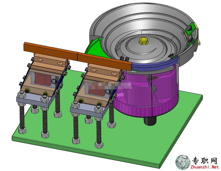 SolidWorks 精密震動送料盤3D模型