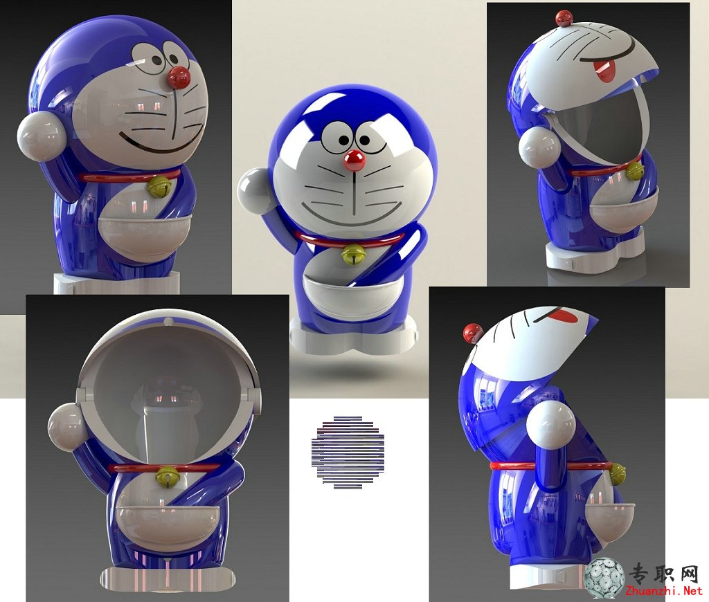 SolidWorks 哆啦A夢收納盒3D模型