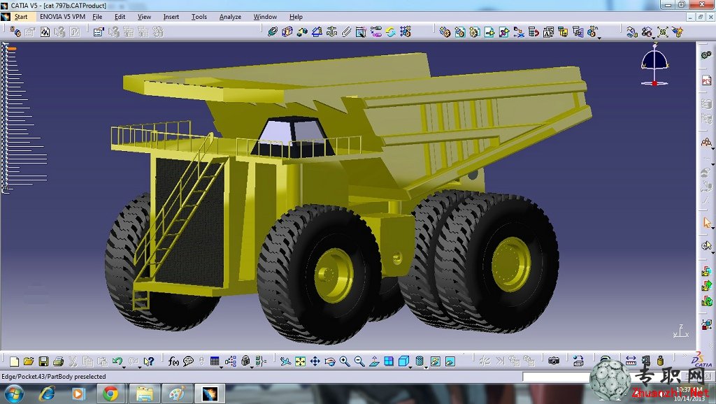 SolidWorks 超級礦用卡車CAT797 3D模型