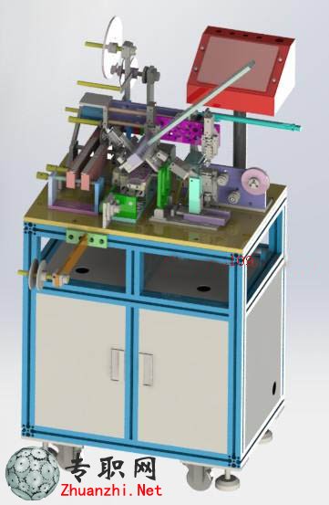 元件自動檢測包裝機3D模型