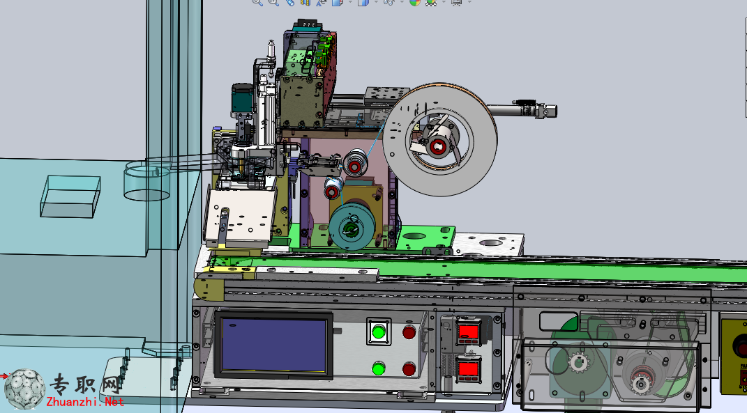 全自動剝離標(biāo)簽貼膜機 貼標(biāo)機3D模型_SolidWorks設(shè)計_SLDPRT/SLDASM文件下載